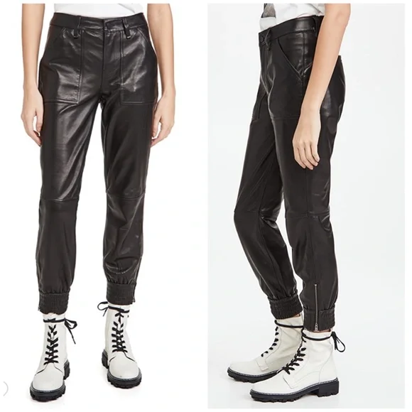 J Brand Arjun genuine leather joggers - Picture 2 of 11